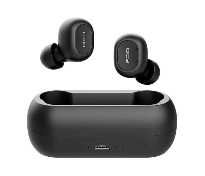 QCY T1 TWS Dual Bluetooth 5.0 EarBuds with Mic Charging Box - Black - Zoom Image 3