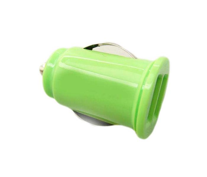 2.1A Dual USB Ports DC Car Charger Adapter - Green - Zoom Image 2