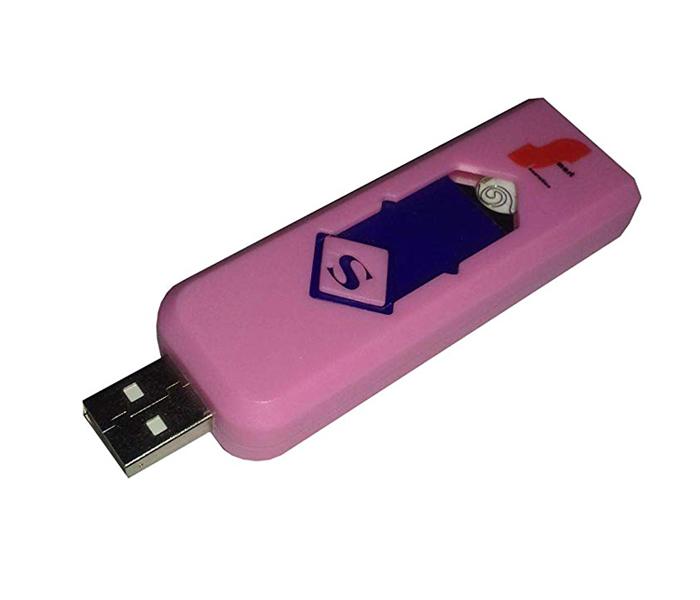 Electronic Rechargeable USB Lighter - Pink - Zoom Image 1