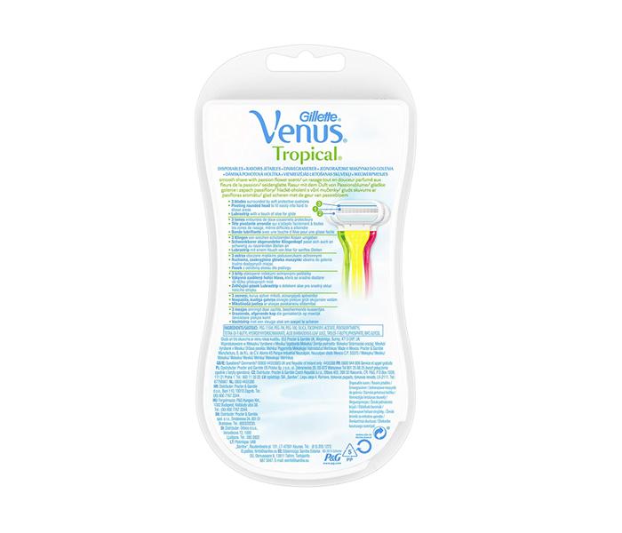 Gillette Venus Tropical Disposable Women Razors - Pack of 3 - Zoom Image 4