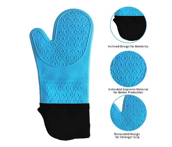 Home Pro 2657 Heat Resistant Silicone Glove - Blue - Zoom Image 2