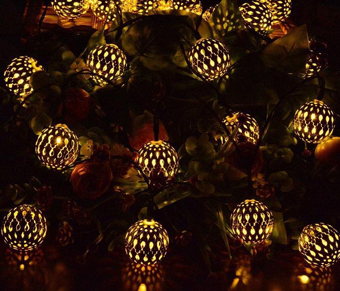 KMTE 20 LED Arabian Ball Globe Fairy String Lights for Outdoor Garden &amp; Yard - Zoom Image 7