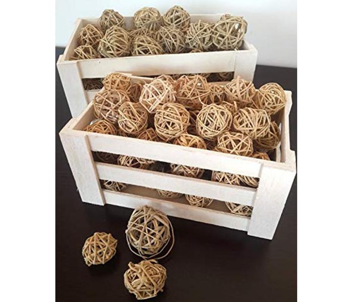 KMTE 50 Pieces Easter Decorative Vase Fillers Wicker Rattan Balls - 3cm - Zoom Image 2