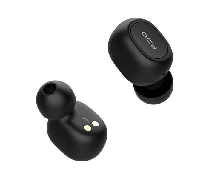 QCY T1 TWS Dual Bluetooth 5.0 EarBuds with Mic Charging Box - Black - Zoom Image 4