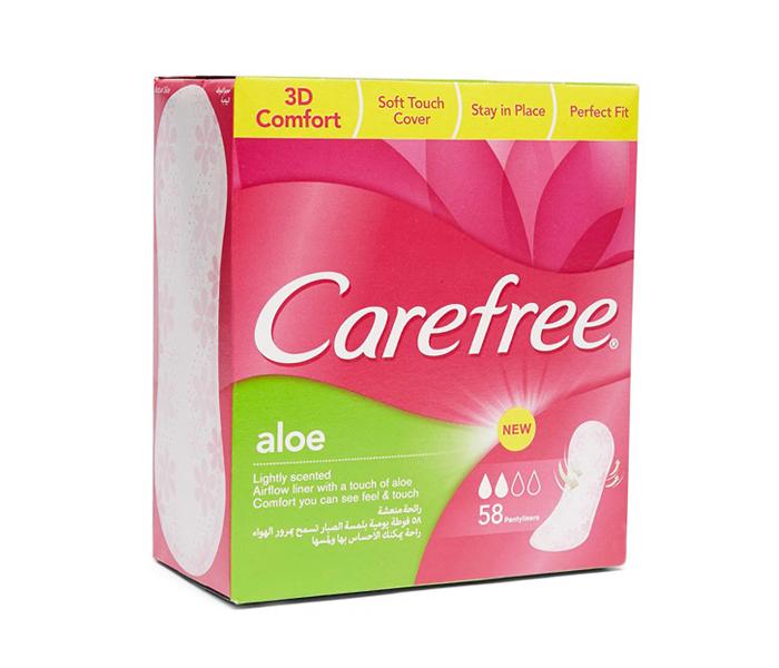 Carefree Panty Liners Normal Sanitary Aloe - 58 Pads - Zoom Image