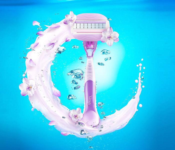 Gillette Venus ComfortGlide Freesia Razor with 6 Cartridges - Zoom Image 2