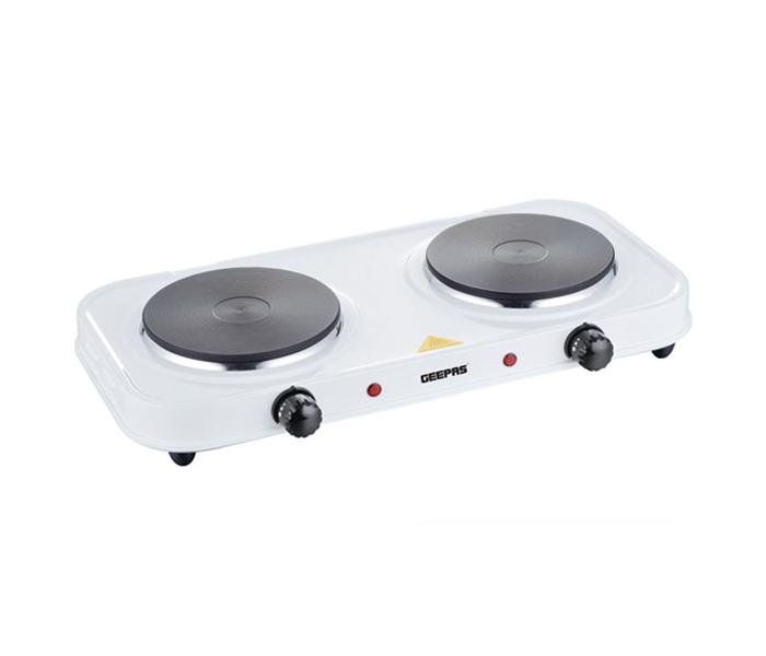 Geepas GHP32012 Electric Double Hotplate - White - Zoom Image