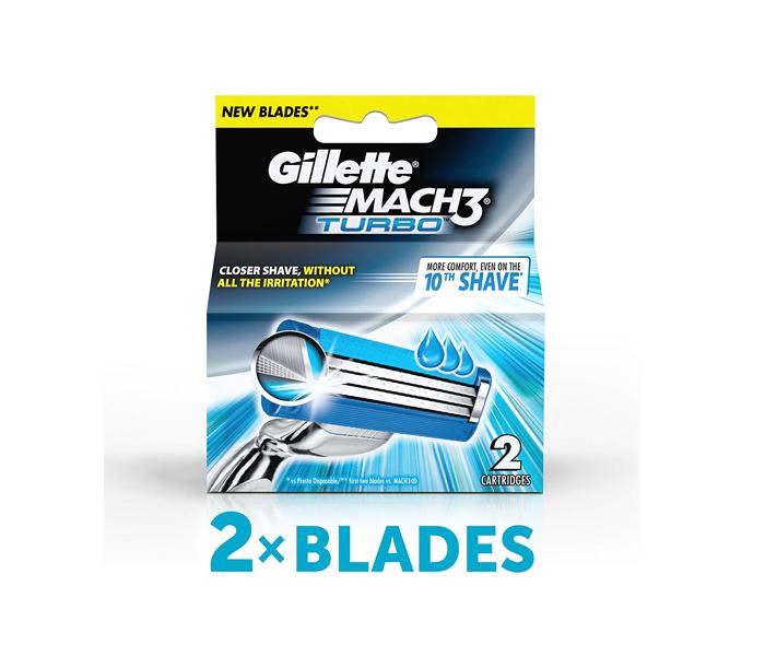 Gillette Mach3 Turbo Men’s Razor with 2 Cartridges - Zoom Image 1