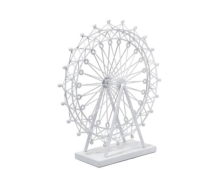 KMTE Kreative Steel Decorative Wheel - White, 44 x 48 x 14cm - Zoom Image 1