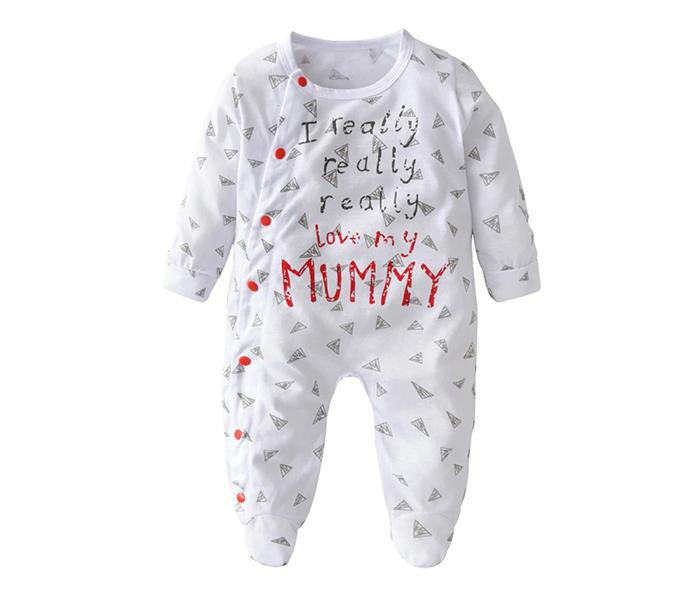 Little Wings 2 Pcs 3 months I Love My Mom and Dad Newborn Baby Rompers Set - White - Zoom Image 3