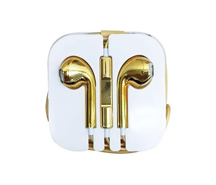 Gold Coated  Earphone With Remote Mic for iPhone - Zoom Image