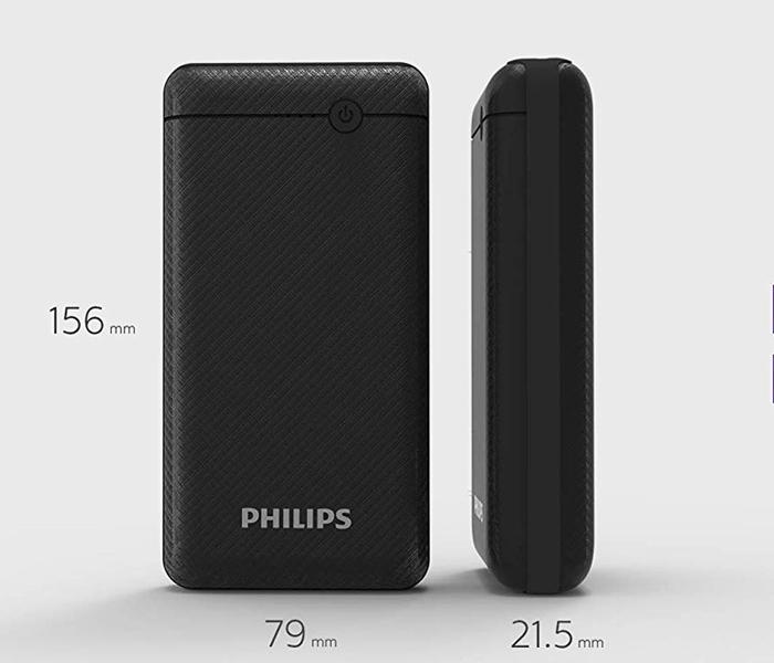 Philips DLP1720CB/97 Fast Charging Power Bank 20000mAh with Lithium Polymer Battery - Black - Zoom Image 3