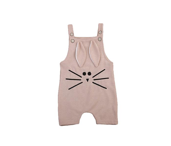 Little Wings 3 months 2Pcs Sleeveless Knitted Rabbit Design Romper - Pink and Grey - Zoom Image 2