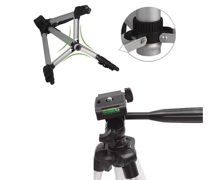 WT 3110 Lightweight Tripod with Adjustable Height Legs - Black & Grey - Zoom Image 3