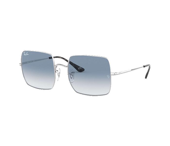 Ray Ban RB1971 91493F 2N 54 Gradient Square Silver Frame with Blue Mirrored Sunglass for Men - Zoom Image 1