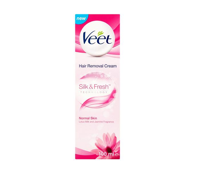 Veet Silk &amp; Fresh Technology Hair Removal Cream for Normal Skin - 100 ml  - Zoom Image