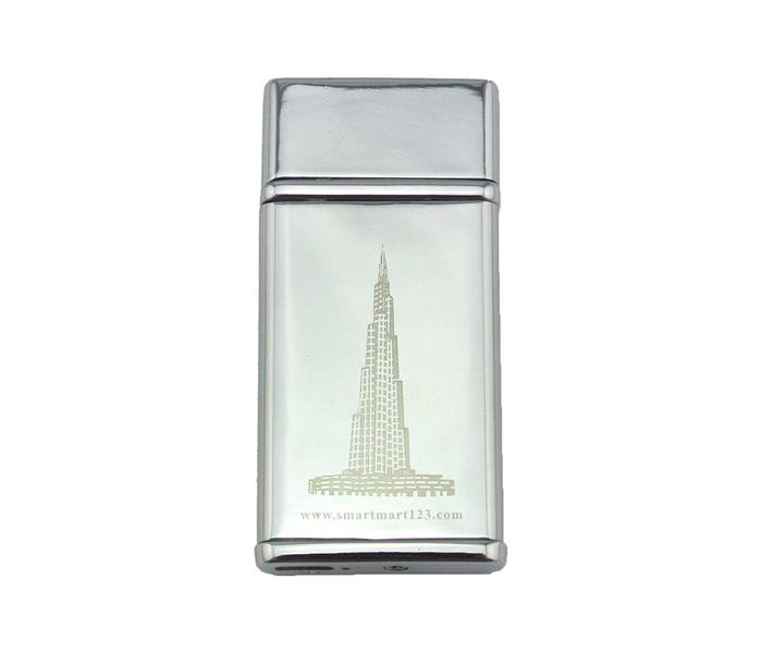 USB-charging Cigarette Lighter Burj Khalifa model, Rechargeable and Flameless - Silver  - Zoom Image 1