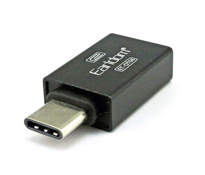 Earldom USB To Type C OTG Adapter - Black  - Zoom Image 2