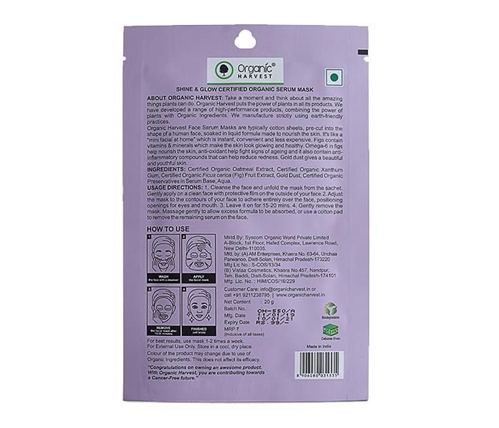 Organic Harvest Shine and Glow Sheet Mask - 20g - Zoom Image 1