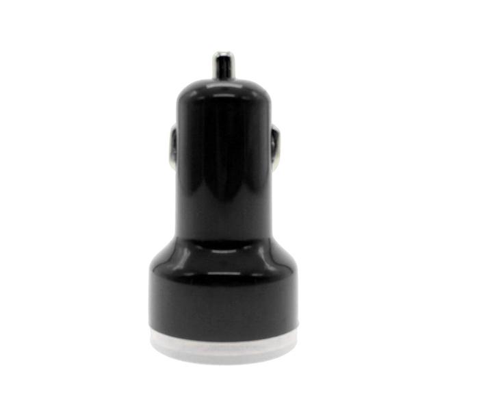 2.1A Dual USB Ports DC Car Charger Adapter - Black - Zoom Image 2