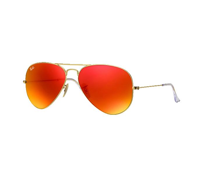 Ray Ban RB3025 112 69 3N 62 Aviator Matt Gold Frame with Orange Mirrored Sunglass for Unisex - Zoom Image 1