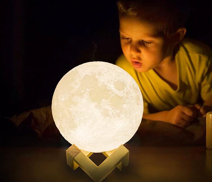 ML1221 Creative Touch 3D Moon Lamp - White - Zoom Image 7