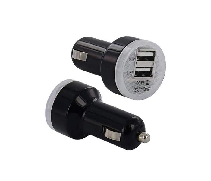 2.1A Dual USB Ports DC Car Charger Adapter - Black - Zoom Image 3