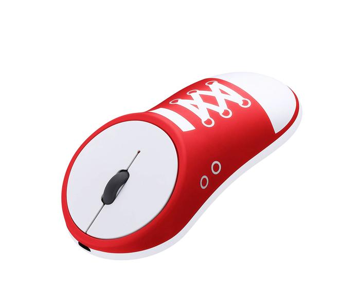 Wireless Charging Mouse 2.4G Creative Shoes Pattern Photoelectric Mouse - Red - Zoom Image 1