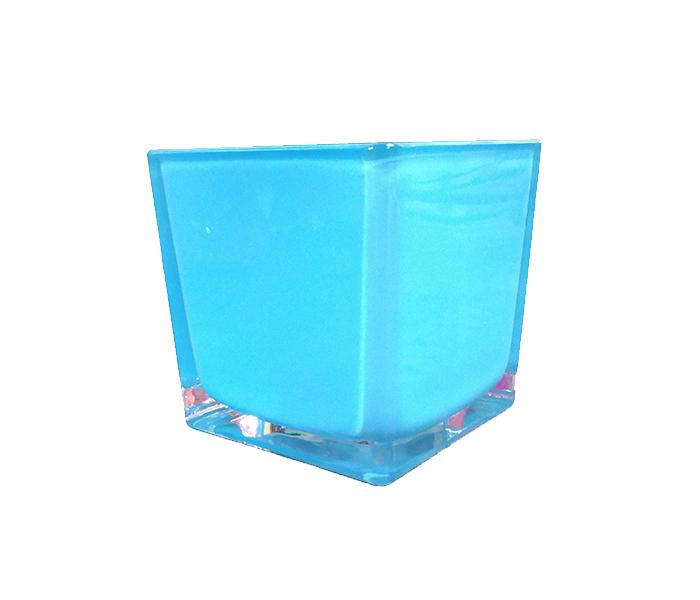 KMTE Hydroponic Container Terrarium Plant Flower Glass Pot - Sky Blue - Zoom Image