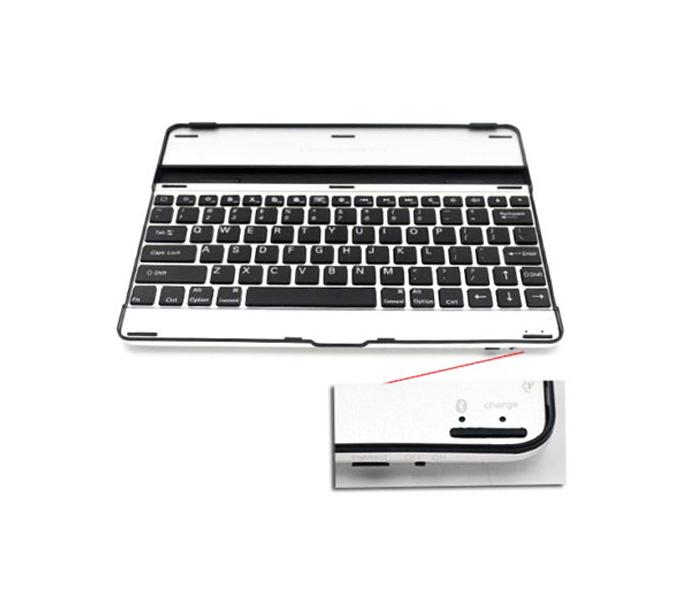 Sliver Slim Aluminum Bluetooth Wireless Keyboard Stand Case Cover For Apple iPad  - Zoom Image 3