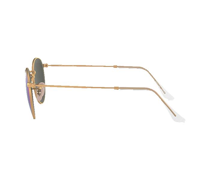 Ray Ban RB3447 112 19 3N 50 Round Gold Frame with Green Mirrored Sunglass for Unisex - Zoom Image 3