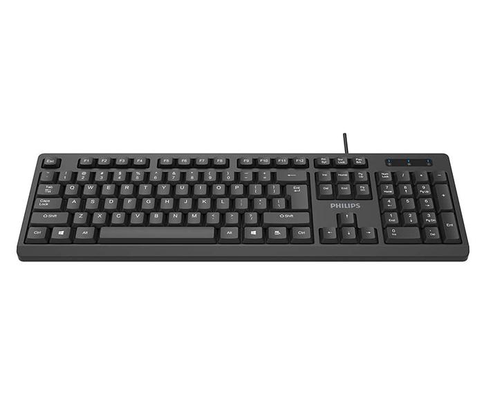 Philips SPK6234 Silent & Stylish Design USB 2.0 Wired keyboard - Black - Zoom Image 2