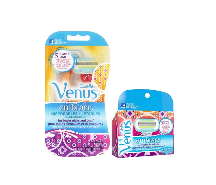 Gillette Venus Embrace Women Disposable Razors with 4 Cartridges - Zoom Image