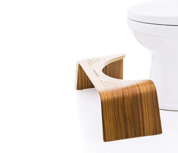 Squatty Potty Slim Teak Toilet Stool SPT-7B - Zoom Image 1