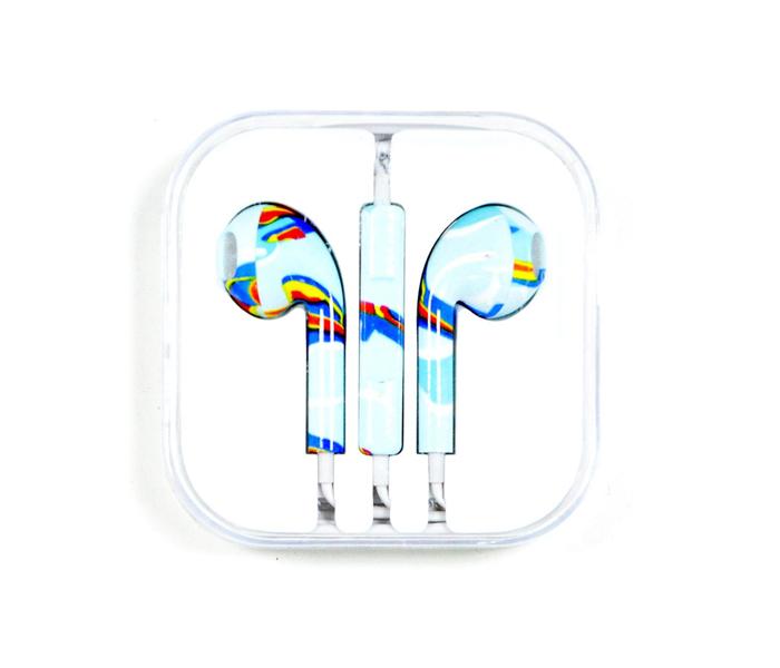 Headset Earphone In-Ear Headset With Remote  Mic - Colorful RGB Pattern - Zoom Image