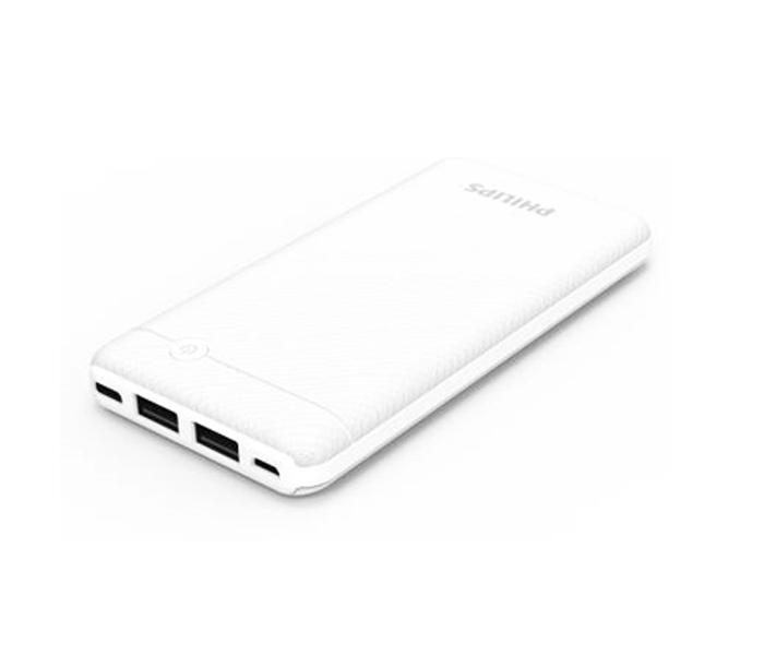 Philips DLP1710CW/97 Fast Charging Power Bank 10000mAh with Lithium Polymer Battery - White - Zoom Image 2