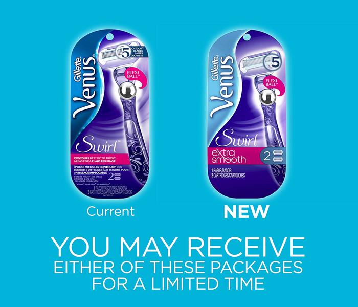 Gillette Venus Swirl Razor plus Razor with 2 Cartridges - Zoom Image 1