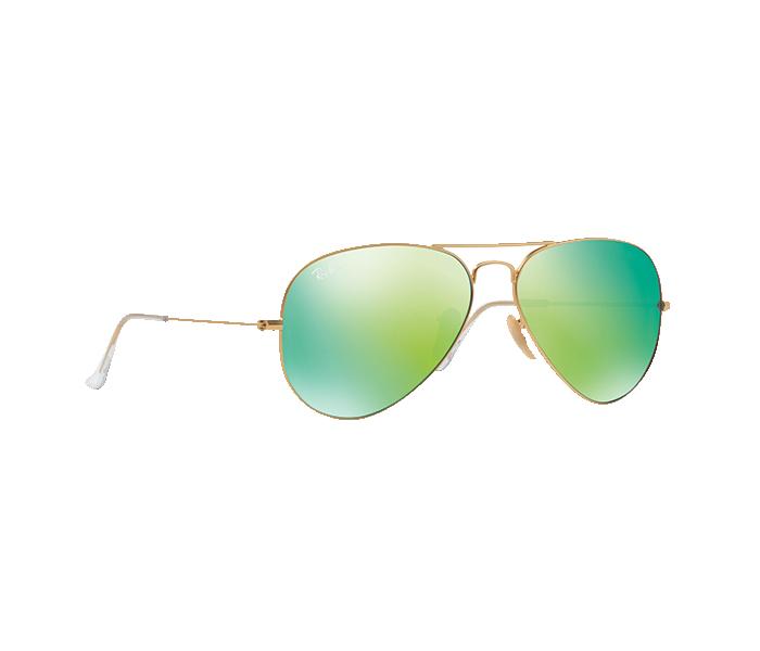 Ray Ban RB3025 112 19 3N 58 Aviator Matt Gold Frame with Green Mirrored Sunglass for Unisex - Zoom Image 3