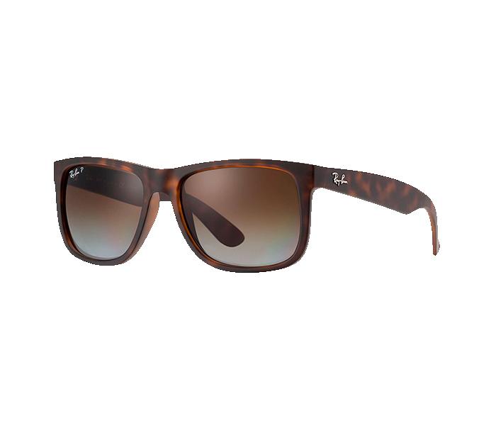 Ray Ban RB4165F 865 T5 3P 54 Justin Polorized Rectangle Tortoise Frame with Brown Mirrored Sunglass for Unisex - Zoom Image 1