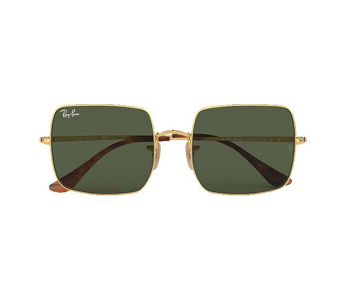 Ray Ban RB1971 914731 3N 54 Classic G-15 Square Gold Frame with Green Mirrored Sunglass for Unisex - Zoom Image 2