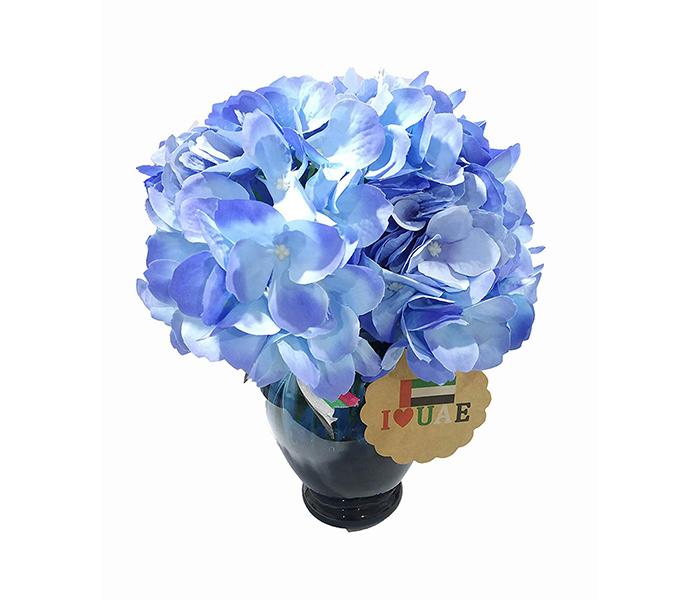 KMTE Glass Vase with Flower - Blue - Zoom Image 2