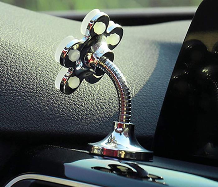 Iends IE-HO4839 Flower Design Magic Suction Cup Mobile Holder - Silver - Zoom Image 1