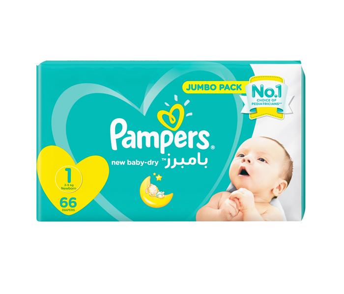 Pampers New Baby Dry Diapers Size 1 - 66 Count - Zoom Image 1