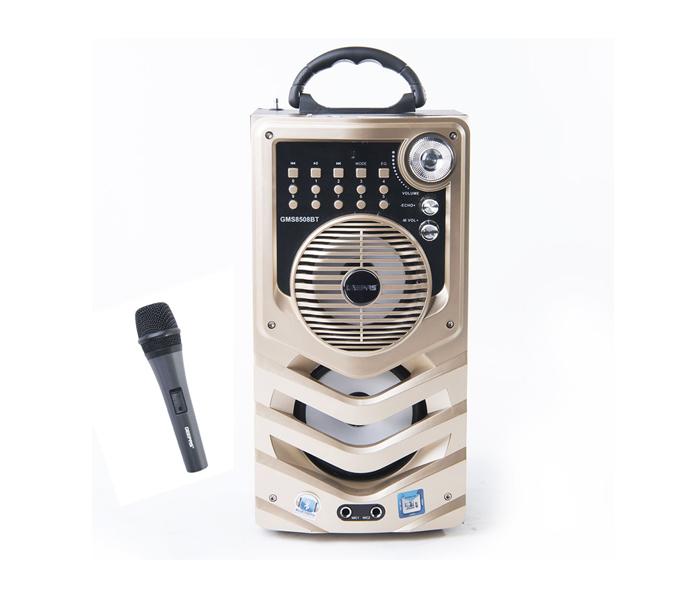 Geepas GMS8508 HT Rechargeable Mini Speaker Rech Portable Speaker/USB/SD/FM/RMT/BT/MIC1X8 - Zoom Image