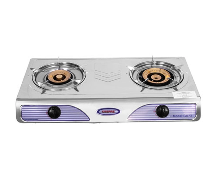 Geepas GK73 Two Gas Burner Auto Ignition Gas Stove (Blocked) - Zoom Image 3