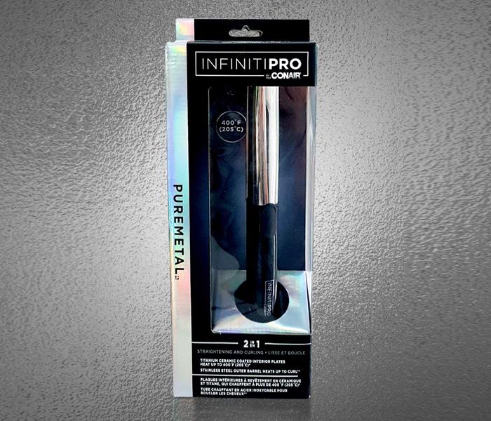 Infiniti Pro By Conair 2 in 1 Pure Metal Styler Curl/wave Or Straighten - Black  - Zoom Image 2