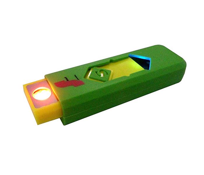 Electronic Rechargeable USB Lighter - Green &amp; Yellow - Zoom Image 3