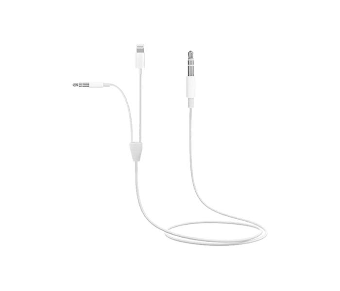 Trands TR-CA720 2-in-1 Lightning Aux Audio Cable - White - Zoom Image 5