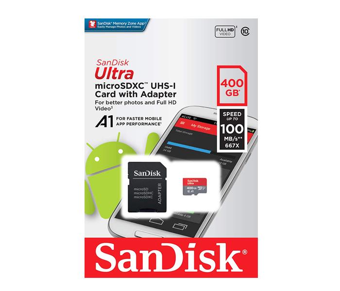 SanDisk SMC-400GB 400GB Class 10 MicroSDXC Memory Card with Adapter  - Zoom Image 4