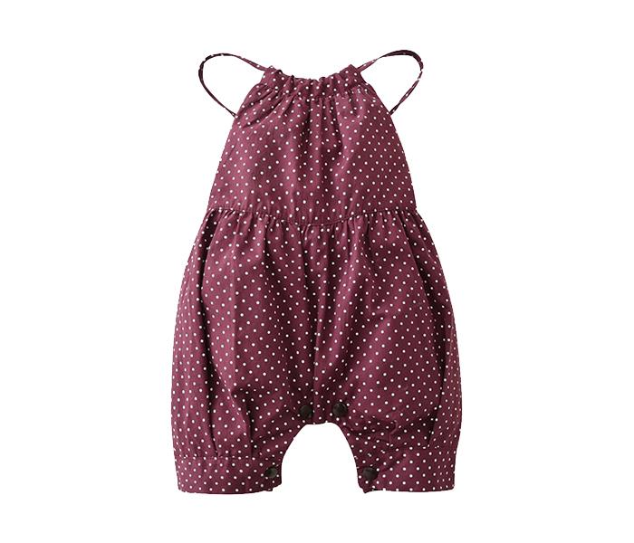 Little Wings Baby Girls Dots Romper and Headband Clothes Outfits Set - Grape - Zoom Image 2